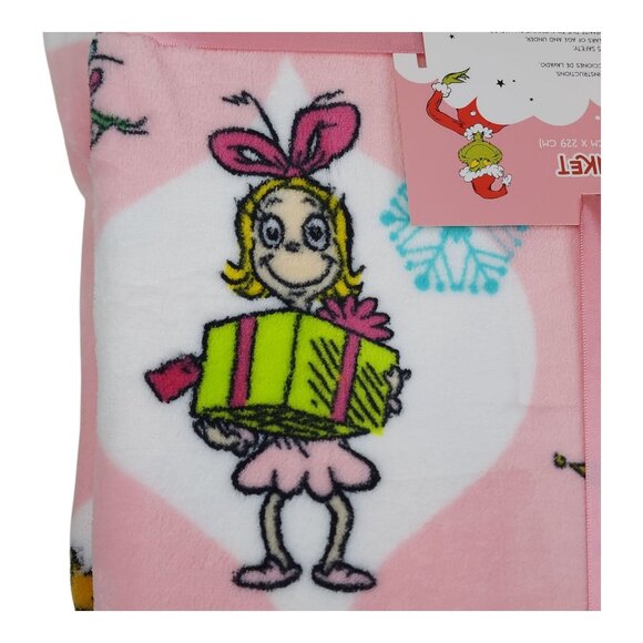Dr. Seuss The Grinch Oversized Plush Throw Blanket 60X90" Twin Christmas Holiday - Picture 9 of 11